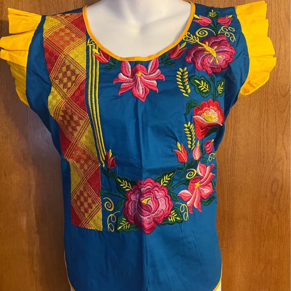 Authentic Embroidered Mexican Blouse